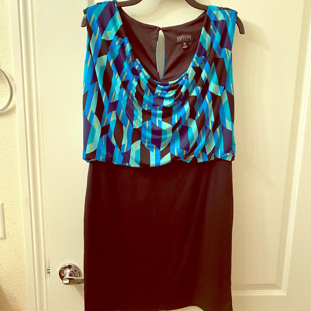ENFOCUS PETITE MULTI COLOR DRESS